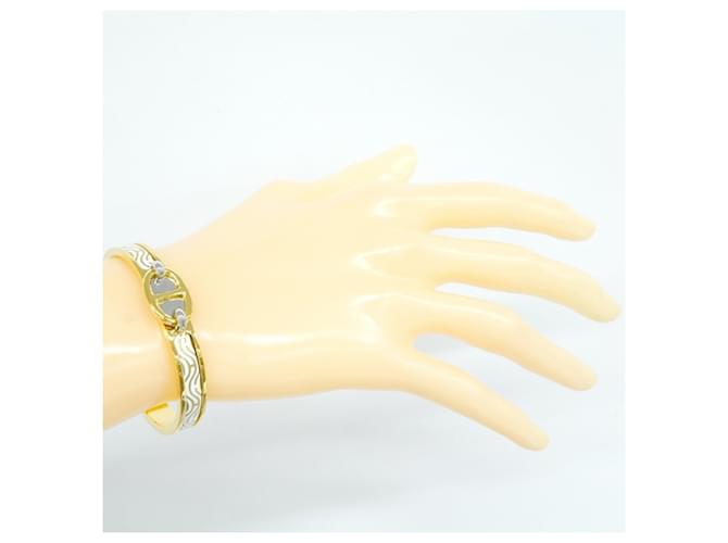 Hermès Bracciale Hermes Chaine d'Ancre Mini Click Bangle Bianco D'oro - vista 6