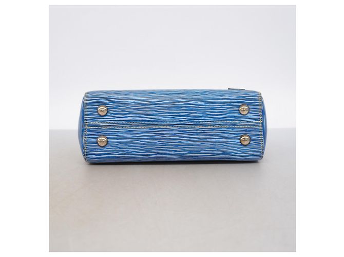 Borsa Louis Vuitton Epi Denim Cluny BB Blu - vista 3
