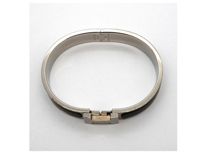 Hermès Hermes Clic Clac PM Metal Bangle Black Silvery - view 3