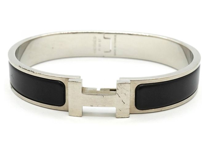 Hermès Hermes Clic Clac PM Metal Bangle Black Silvery - view 4