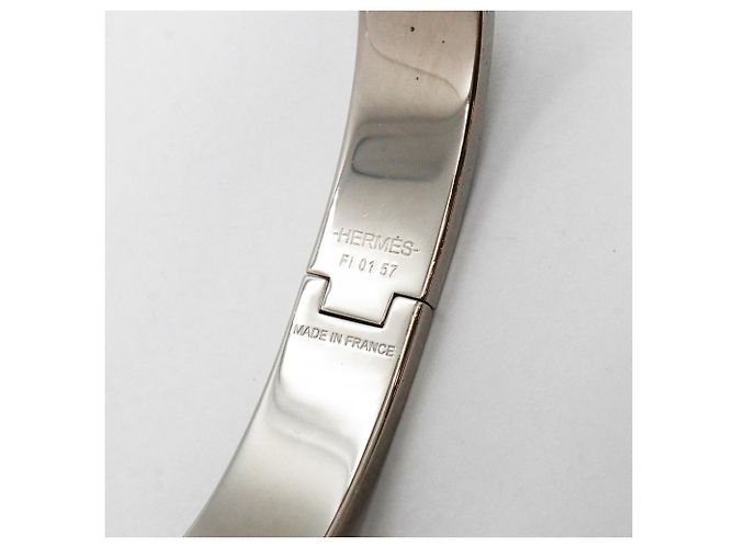 Hermès Hermes Clic Clac PM Metal Bangle Black Silvery - view 5