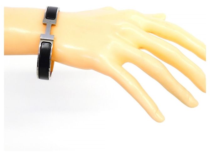 Hermès Hermes Clic Clac PM Metal Bangle Black Silvery - view 6