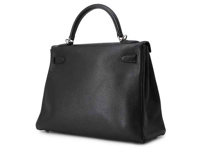 Hermès Borsa Hermes Kelly 32 in pelle Ardennes nera Nero - vista 2