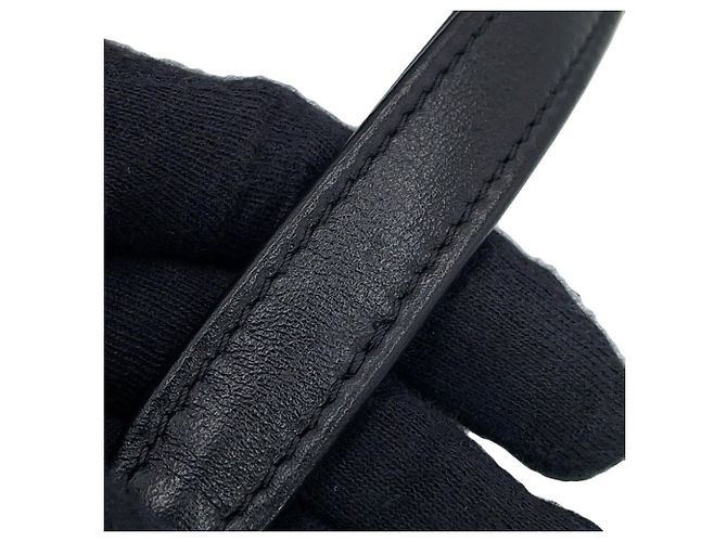 Borsa a tracolla con catena in pelle di vitello nera Chanel Nero - vista 13