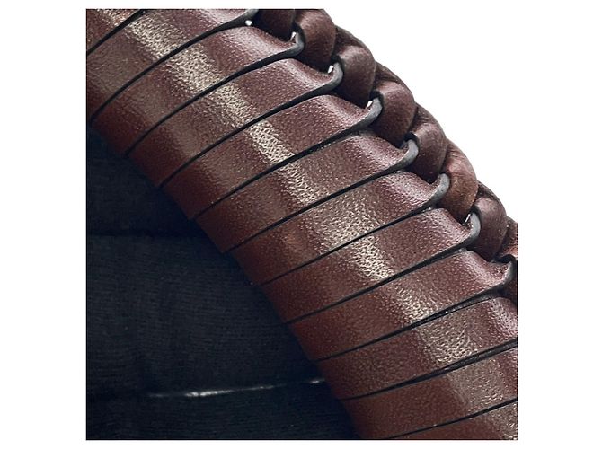 Céline Borsa in Raffia Celine Marrone - vista 12