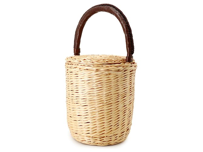 Céline Borsa in Raffia Celine Marrone - vista 2