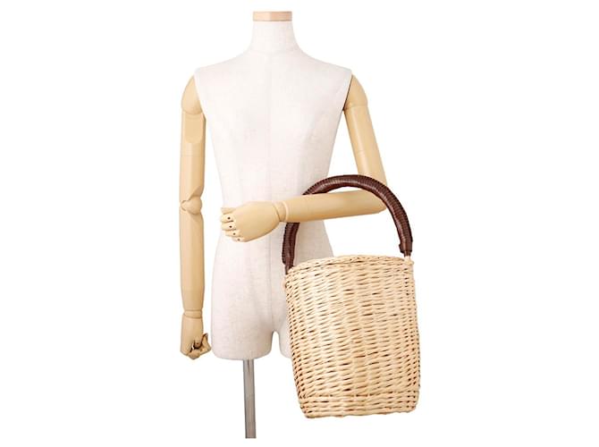 Céline Borsa in Raffia Celine Marrone - vista 4