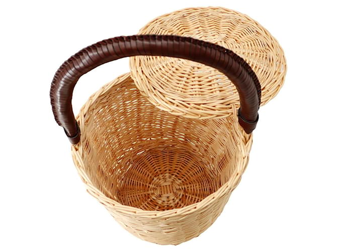Céline Borsa in Raffia Celine Marrone - vista 5