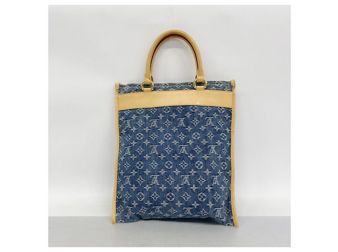 Borsa Tote Piatta Louis Vuitton Monogram Denim Blu - vista 11