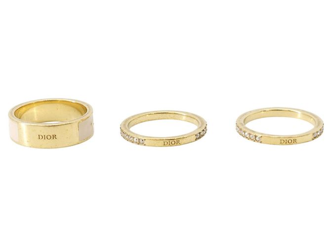 Anello a fascia oro e rosa Christian Dior D'oro - vista 3