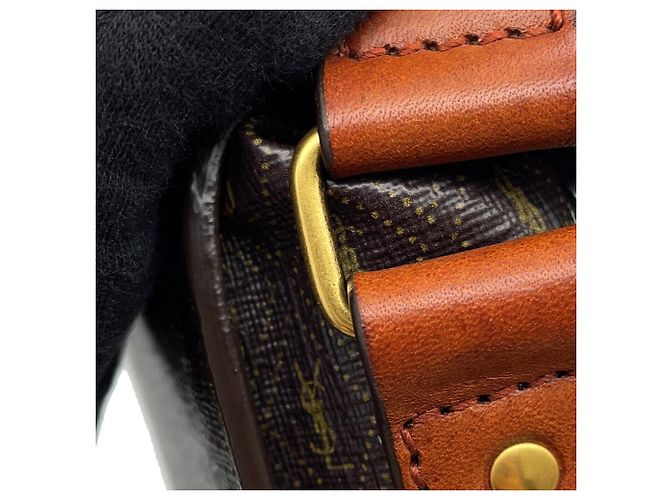 Borsa a Spalla Le Monogram Yves Saint Laurent Marrone - vista 14