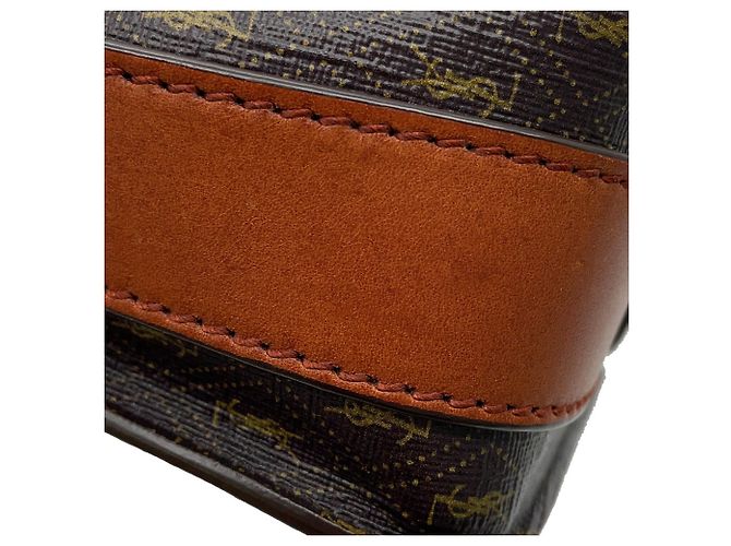 Borsa a Spalla Le Monogram Yves Saint Laurent Marrone - vista 8