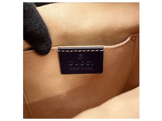 Borsa a tracolla Gucci Horsebit 1955 Rosso Blu navy - vista 10