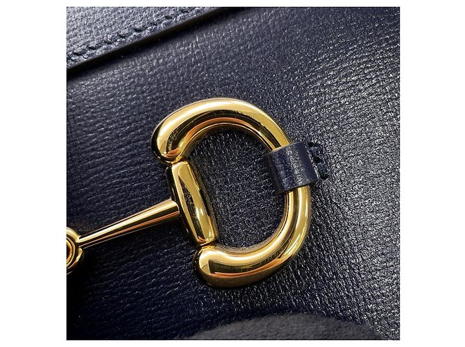 Borsa a tracolla Gucci Horsebit 1955 Rosso Blu navy - vista 7