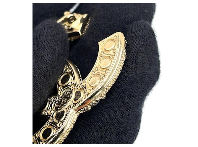 Spilla Chanel con strass D'oro - vista 6