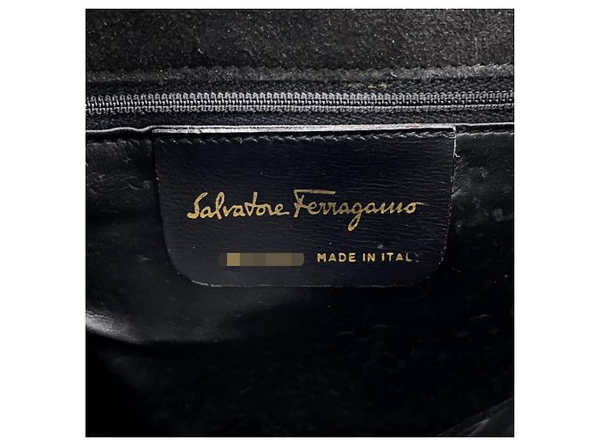 Bolso de hombro con cadena de ante negro Salvatore Ferragamo - vista 15