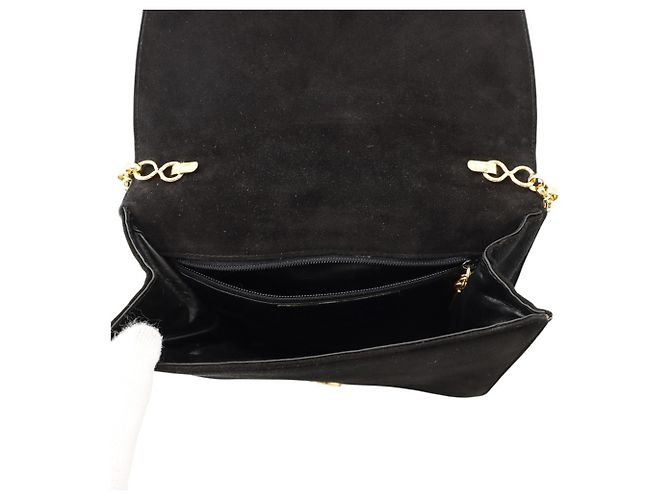 Bolso de hombro con cadena de ante negro Salvatore Ferragamo - vista 5