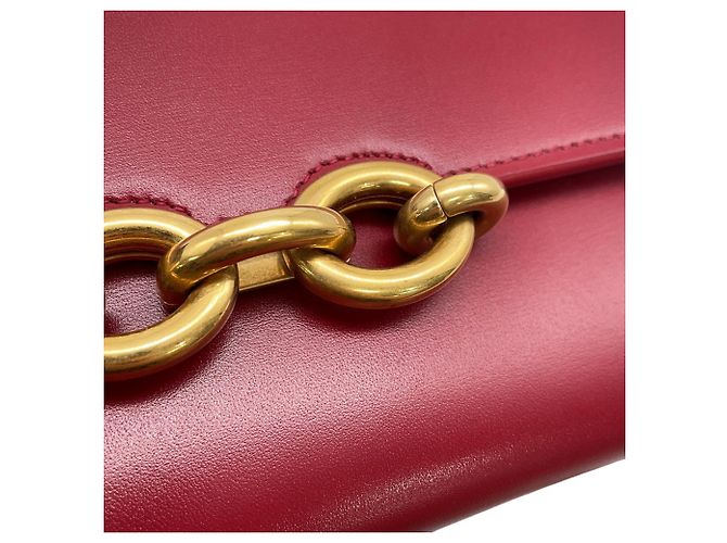 Portafoglio a tracolla con catena Yves Saint Laurent in rosso - vista 13