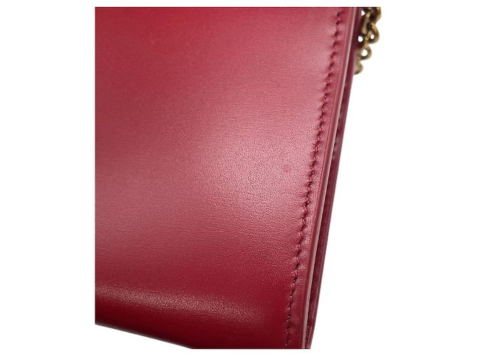 Portafoglio a tracolla con catena Yves Saint Laurent in rosso - vista 9