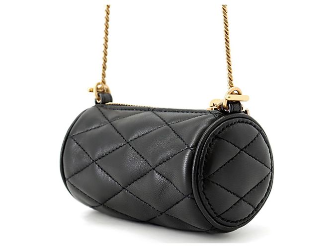 Micro borsa a tracolla con catena Yves Saint Laurent Nero - vista 2