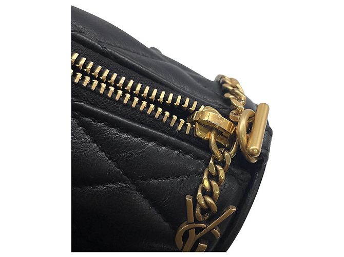 Micro borsa a tracolla con catena Yves Saint Laurent Nero - vista 8