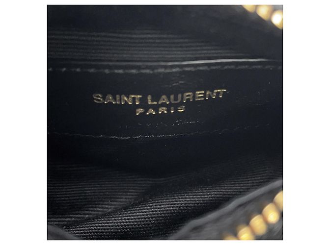 Micro borsa a tracolla con catena Yves Saint Laurent Nero - vista 9