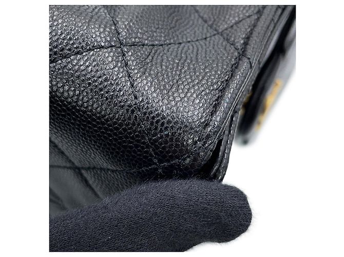 Borsa a tracolla Chanel Matelassé Black Chain Nero - vista 6
