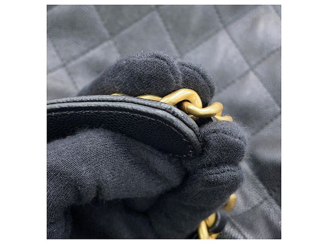 Borsa a tracolla Chanel Matelassé Black Chain Nero - vista 8