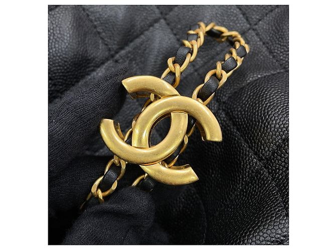 Borsa a tracolla Chanel Matelassé Black Chain Nero - vista 9