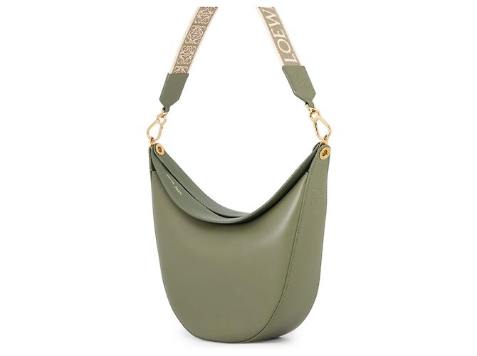 Borsa a tracolla in pelle kaki Loewe Cachi - vista 2