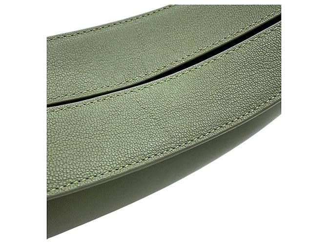 Borsa a tracolla in pelle kaki Loewe Cachi - vista 6