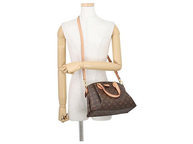 Borsa Louis Vuitton Monogram Rivoli PM Bordò - vista 5