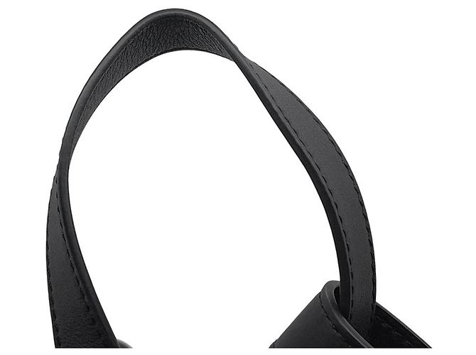 Borsa Loewe Hammock Compact in pelle e rafia Nero Arancione - vista 14