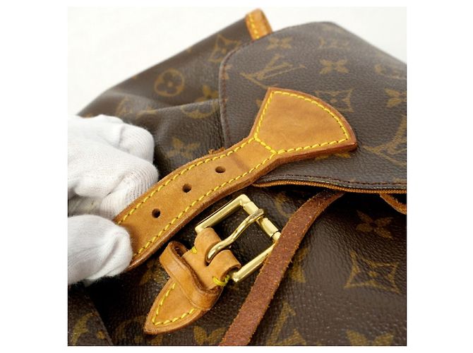 Zaino Louis Vuitton Monogram Montsouris MM Marrone - vista 13
