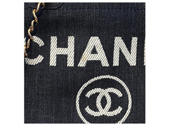 Borsa Tote con Catena Deauville Chanel Blu - vista 6