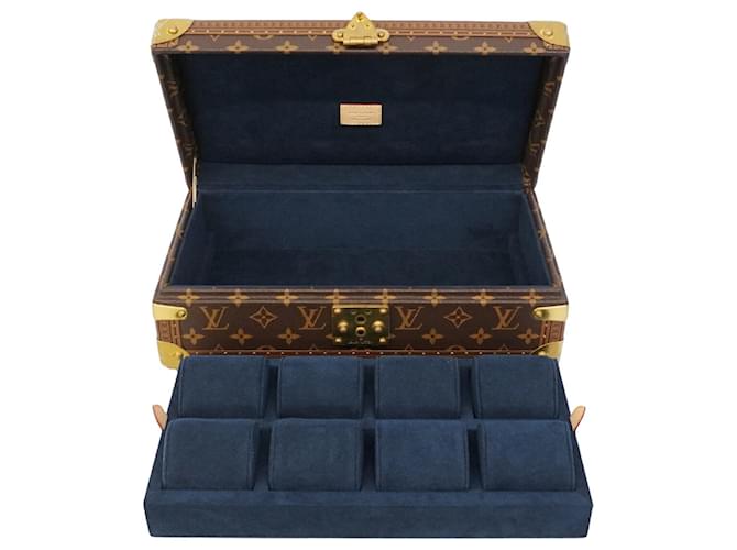 Louis Vuitton Monogram Watch Case Brown Navy blue - view 4