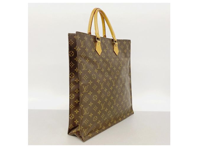 Borsa Tote Louis Vuitton Monogram Sac Plat Marrone - vista 2