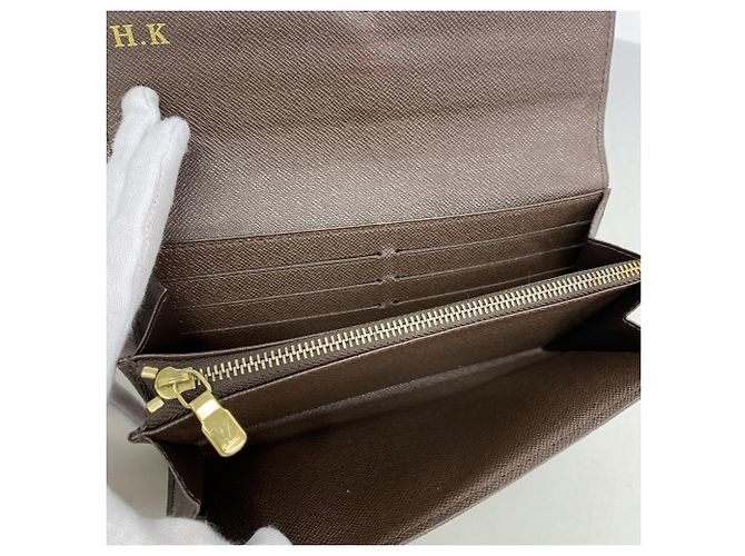 Portafoglio lungo Sarah Damier Louis Vuitton Damier ebene - vista 3