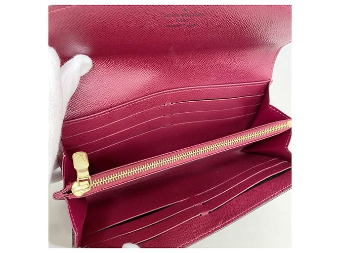 Portafoglio lungo Sarah Monogram Louis Vuitton Marrone Fuschia - vista 3