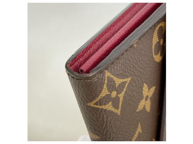 Portafoglio lungo Sarah Monogram Louis Vuitton Marrone Fuschia - vista 5