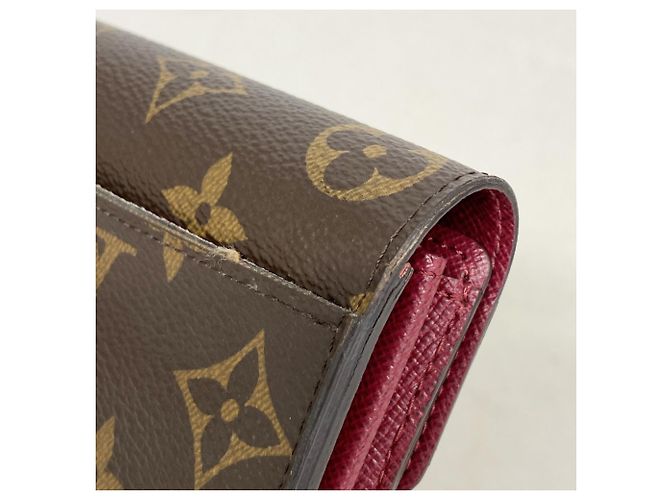 Portafoglio lungo Sarah Monogram Louis Vuitton Marrone Fuschia - vista 7