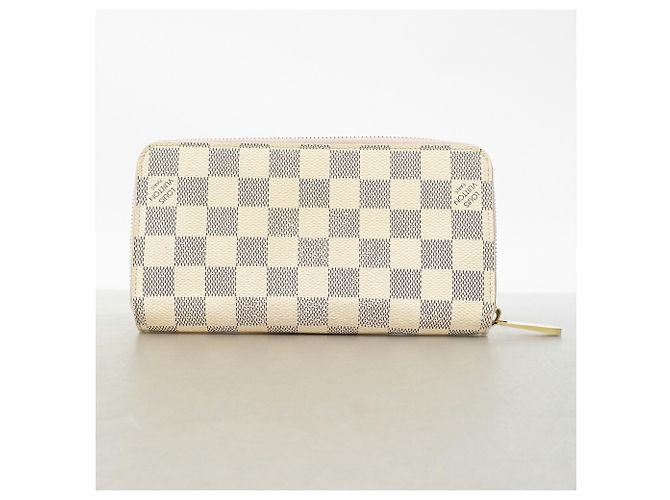 Louis Vuitton Damier Azur Zippy Wallet Pink Weiß - Ansicht 11