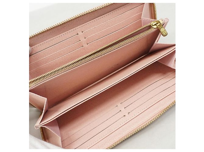 Louis Vuitton Damier Azur Zippy Wallet Pink Weiß - Ansicht 4