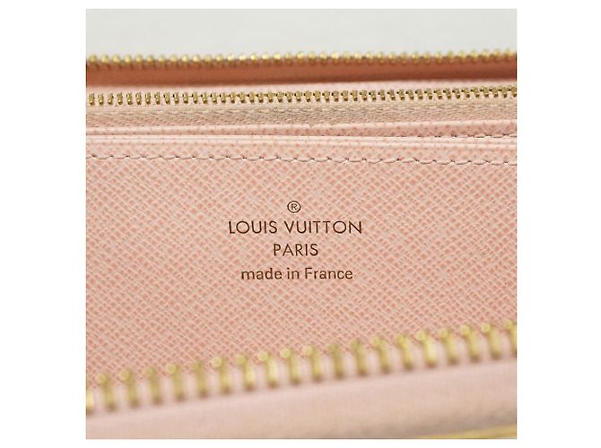Louis Vuitton Damier Azur Zippy Wallet Pink Weiß - Ansicht 5