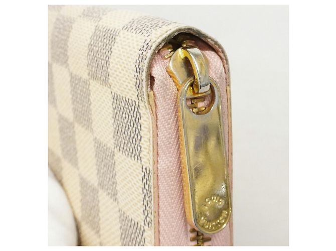 Louis Vuitton Damier Azur Zippy Wallet Pink Weiß - Ansicht 7