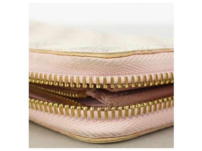Louis Vuitton Damier Azur Zippy Wallet Pink Weiß - Ansicht 9