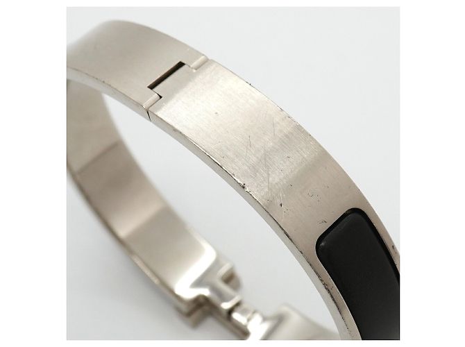Hermès Pulsera Hermes Clic Clac PM Negro Plata - vista 7