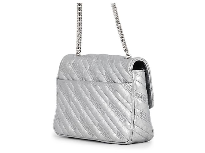 Everyday Borsa a tracolla con catena Balenciaga Argento - vista 2