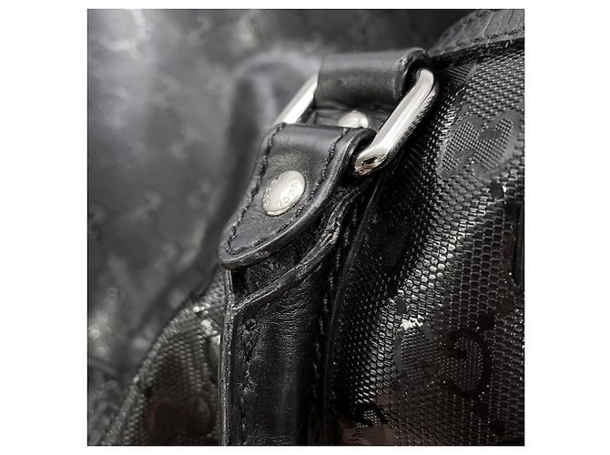 Borsa Boston Gucci GG Imprimé in Nero - vista 11