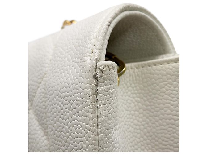 Borsa a tracolla Chanel White Matelassé Chain Bianco - vista 10